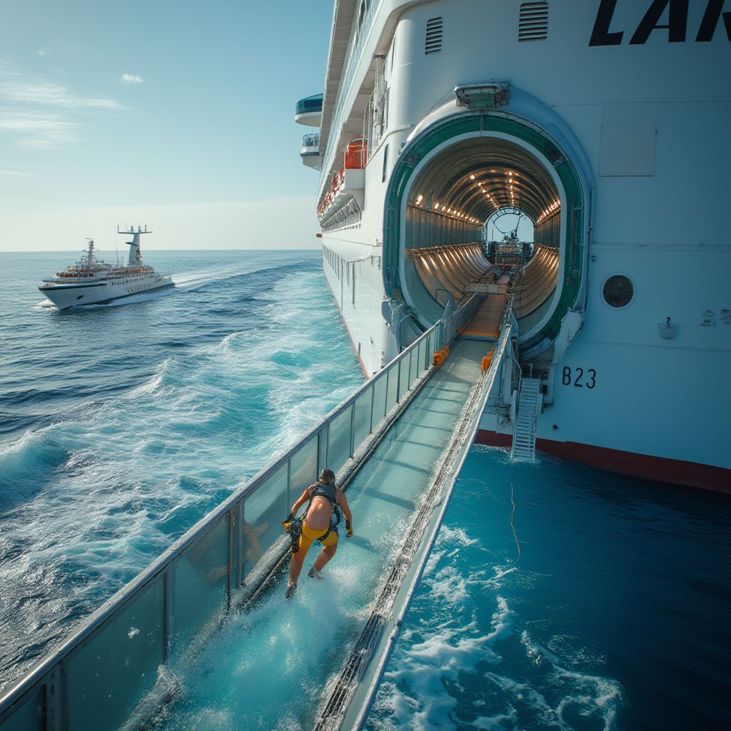 A Passenger Got Stuck in a Clear Cruise Waterslide—Here’s the Catch