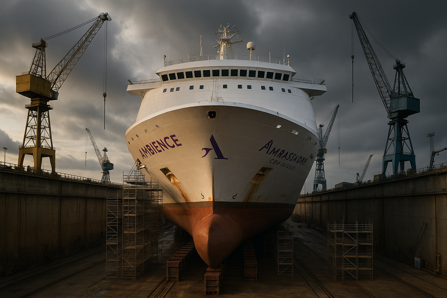Ambassador's Flagship Ambience Undergoes Multimillion-Pound Transformation at Historic British Shipyard