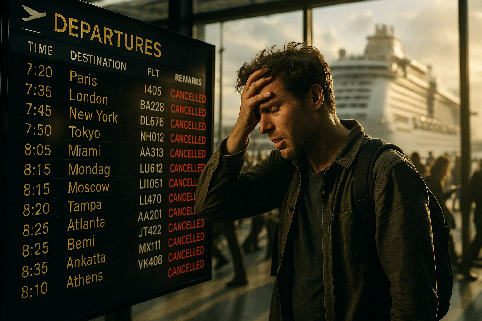 Your Flight to Your Dream Cruise Just Got Cancelled—Here's What's Really Happening at Airports Right Now