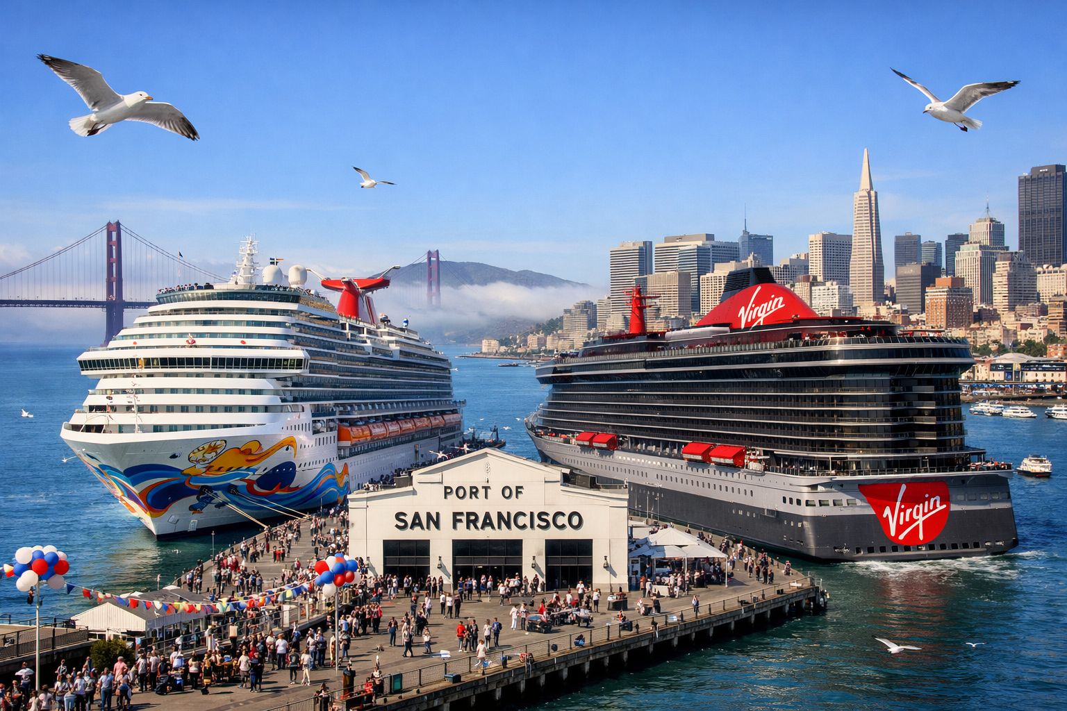 San Francisco Bay Just Got a Whole Lot More Crowded — Two Cruise Lines Made History There