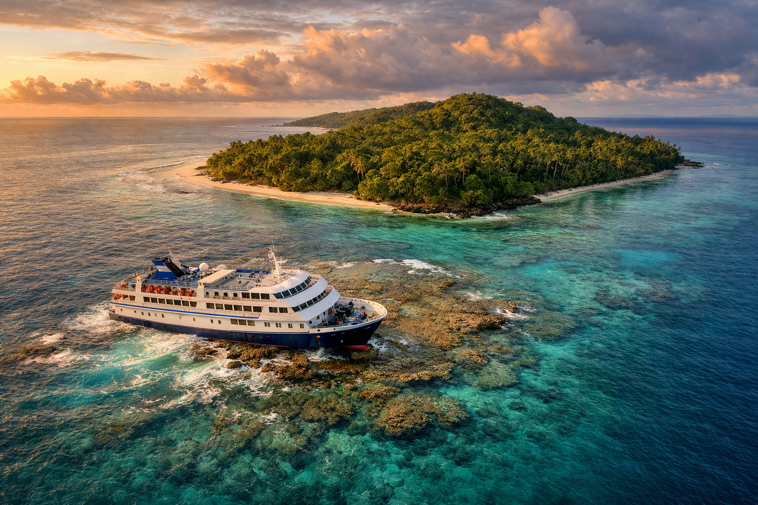 A Cruise Ship Is Stranded on the Reef Where They Filmed Cast Away