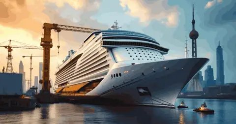 China's Second Homegrown Cruise Ship Hit the Water Today — and It's Bigger Than Anyone Expected