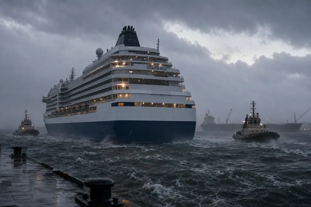 Mein Schiff 3 Collides With Cargo Ship in Bremerhaven
