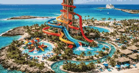 Norwegian's New Bahamas Waterpark Has a 170-Foot Tower, 19 Slides, and Cliff Jumps — And It Opens This September