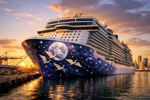 A Street Artist Named ELLE Christened a 156,000-Ton Cruise Ship in Miami — and the Hull Art Alone Is Worth the Trip