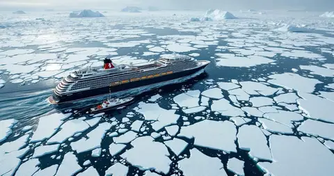 Luxury Cruise Ship Trapped in Antarctic Ice Freed by US Coast Guard Icebreaker