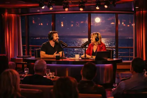 Virgin Voyages Turned a Cruise Ship Into a Live Podcast Studio — and Fans Are Already Booking